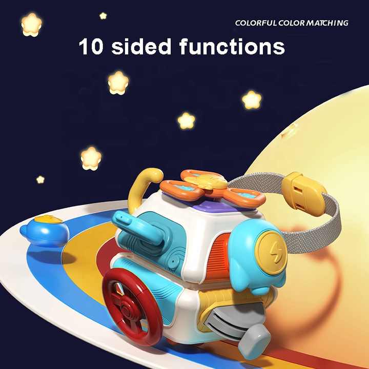 10in1 Montessori Sensory Busy Learning Cube - 180 - Default Title - Odeez | Educational Toys Pakistan 