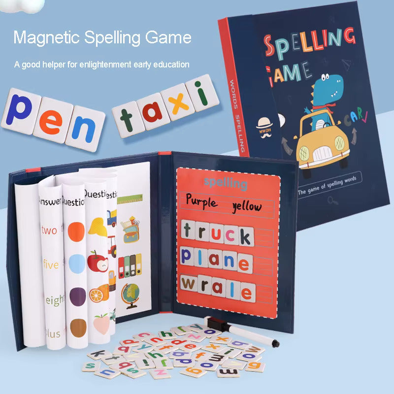 Magnetic Spelling Word Learning Booklet with Marker Magnetic Board - K55 - Default Title - Odeez | Educational Toys Pakistan 