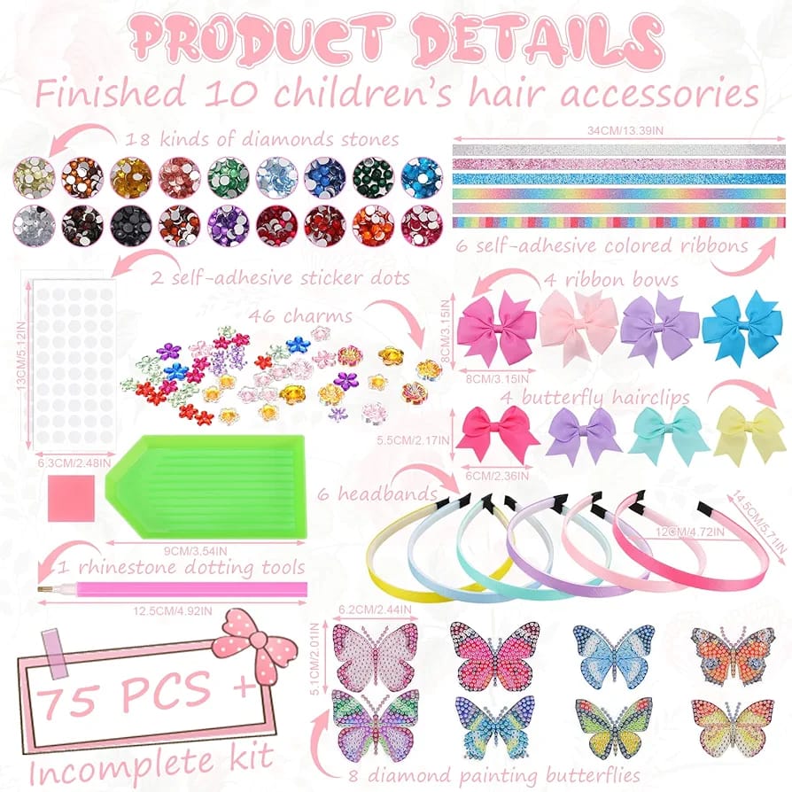 Make Your Own Butterfly Diamond Headband Kit - 510
