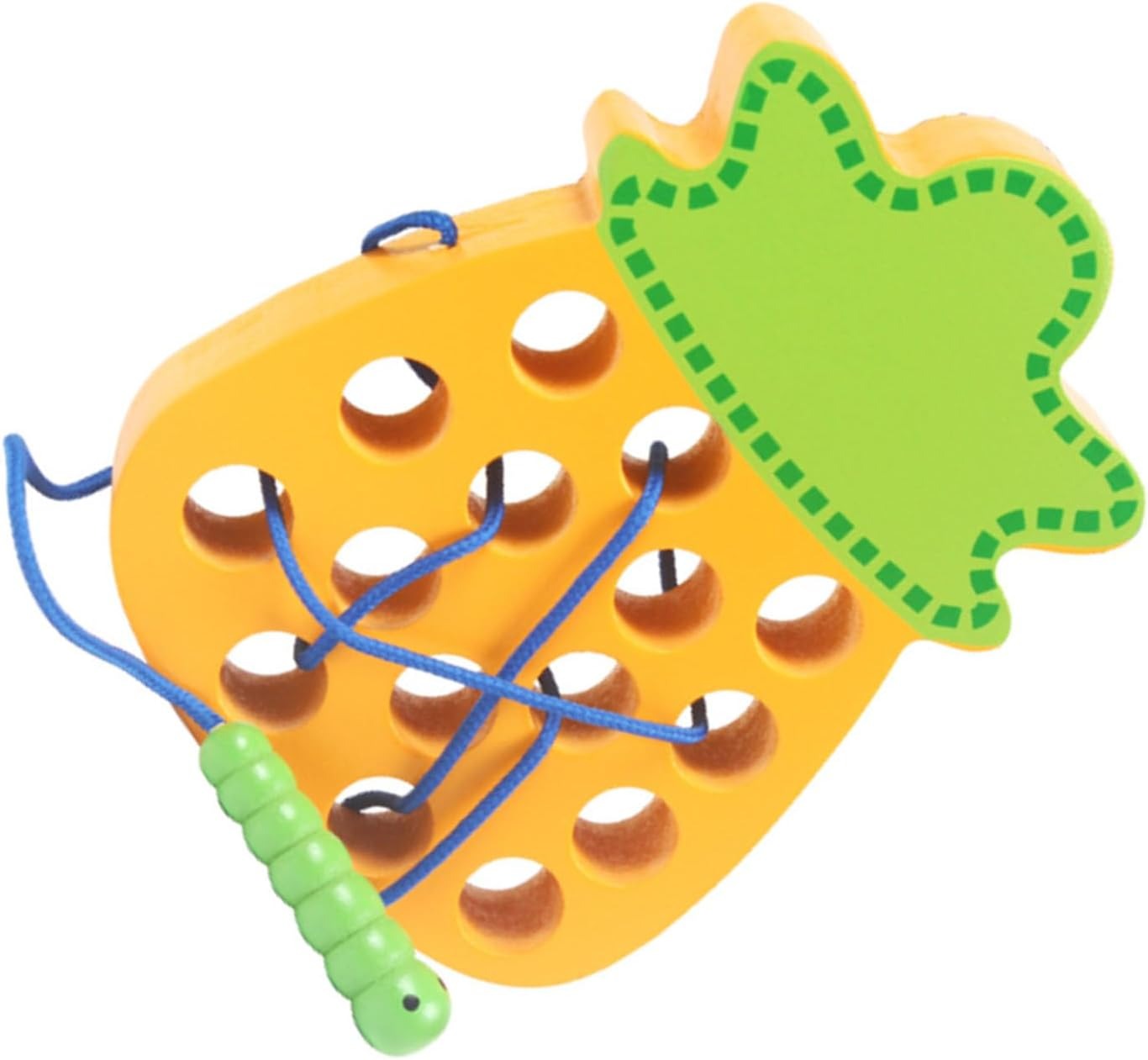 Wooden 3D Fruits Thread Lacing Kit - Pineapple - Default Title - Odeez | Educational Toys Pakistan 