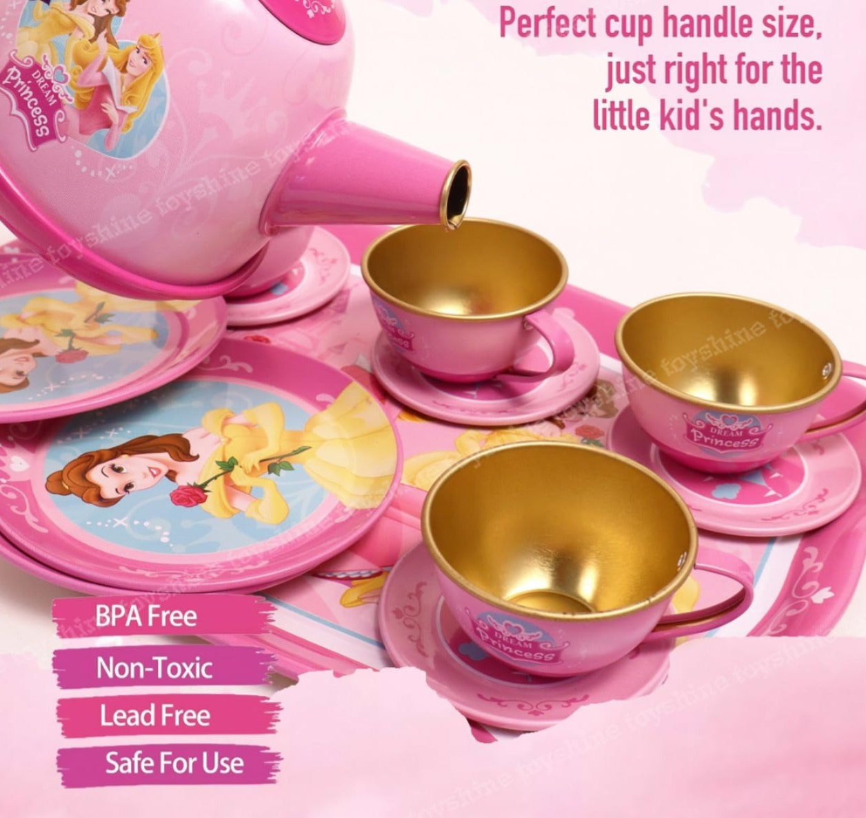 Refined Metal Kitchen Tea Party Set Pretend Play - D50