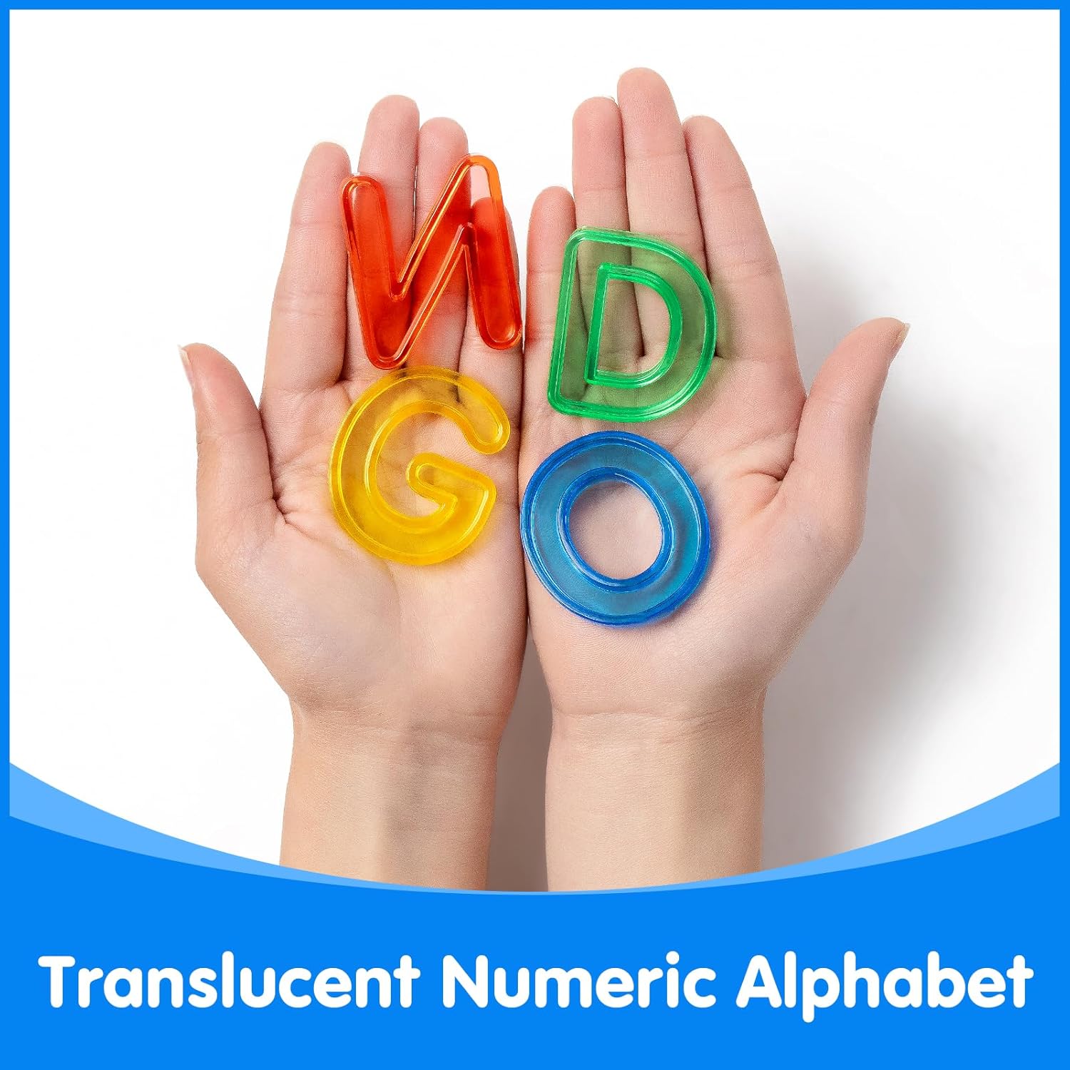 Translucent Letters and Numbers Set Jar 66 pieces - 020