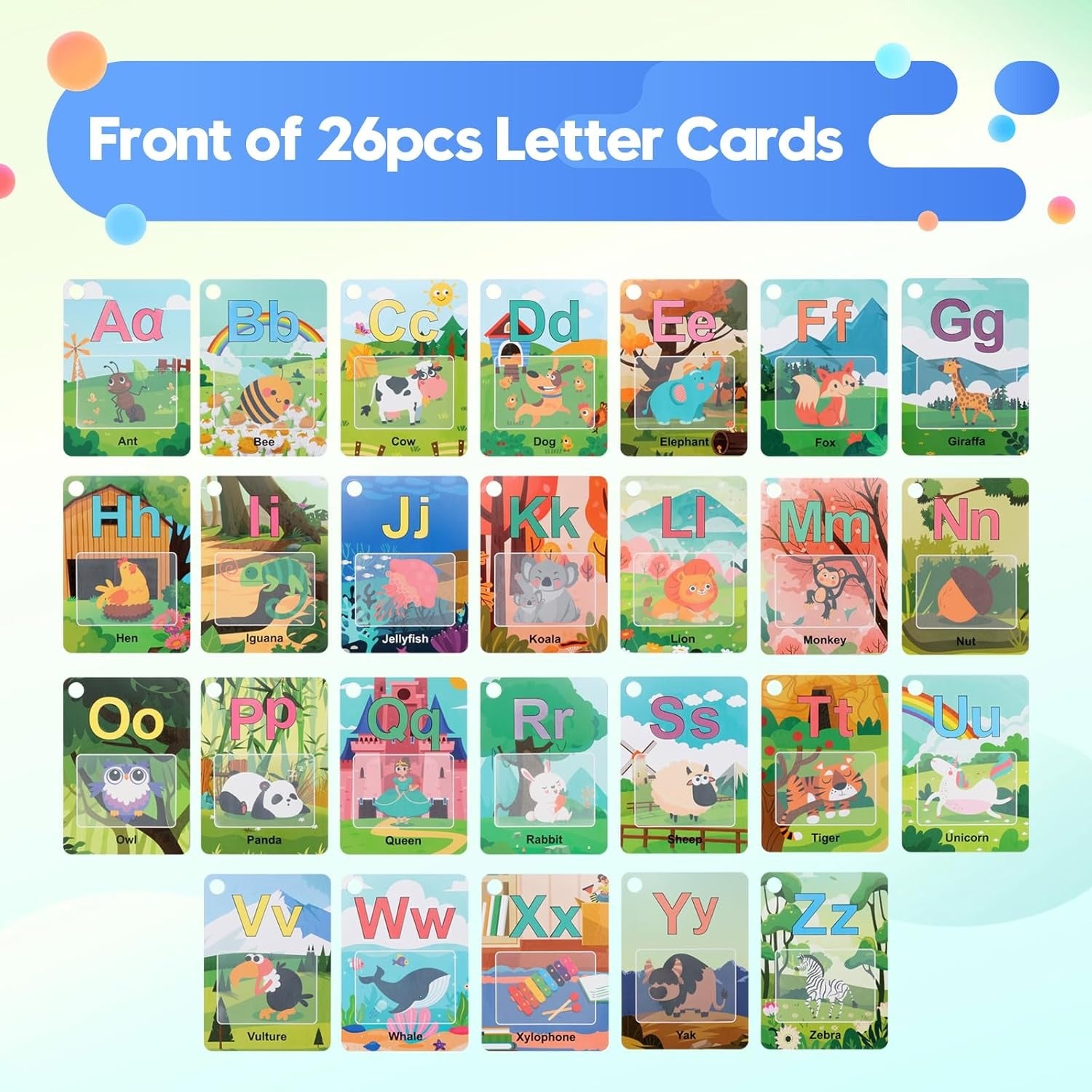 Magical Water Doodle Alphabet Painting Cards - 26 pieces - Default Title - Odeez | Educational Toys Pakistan 