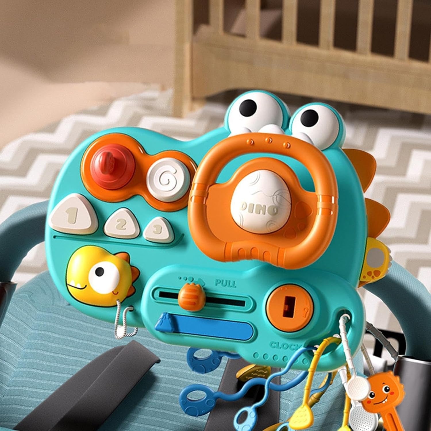 Dinosaur Pretend Steering Wheel Busy Sensory Activity Toy - 030