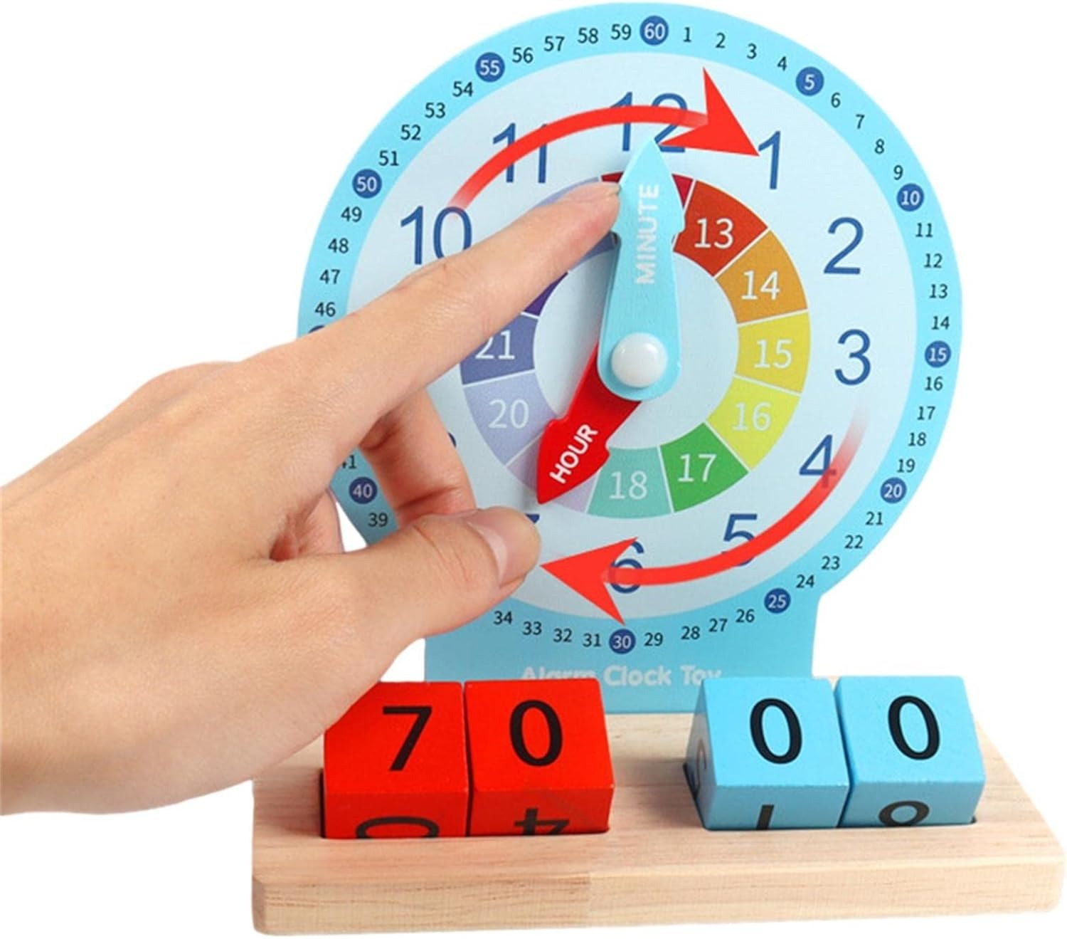 Wooden Clock Telling Time Pretend Play Kit - 746
