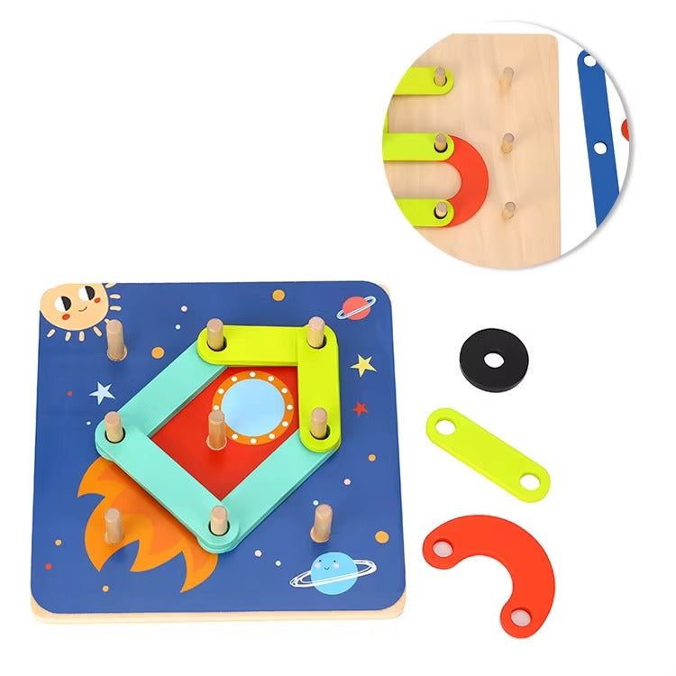 DIY Creative Pattern Combination Wooden Board - 657