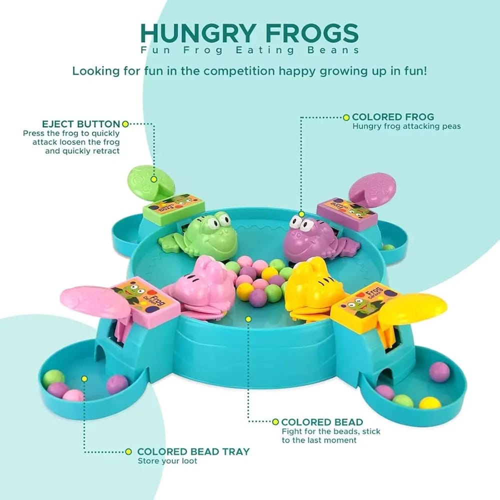 Hungry Frogs Eat Bean Activity Family Game - 201 - Default Title - Odeez | Educational Toys Pakistan 