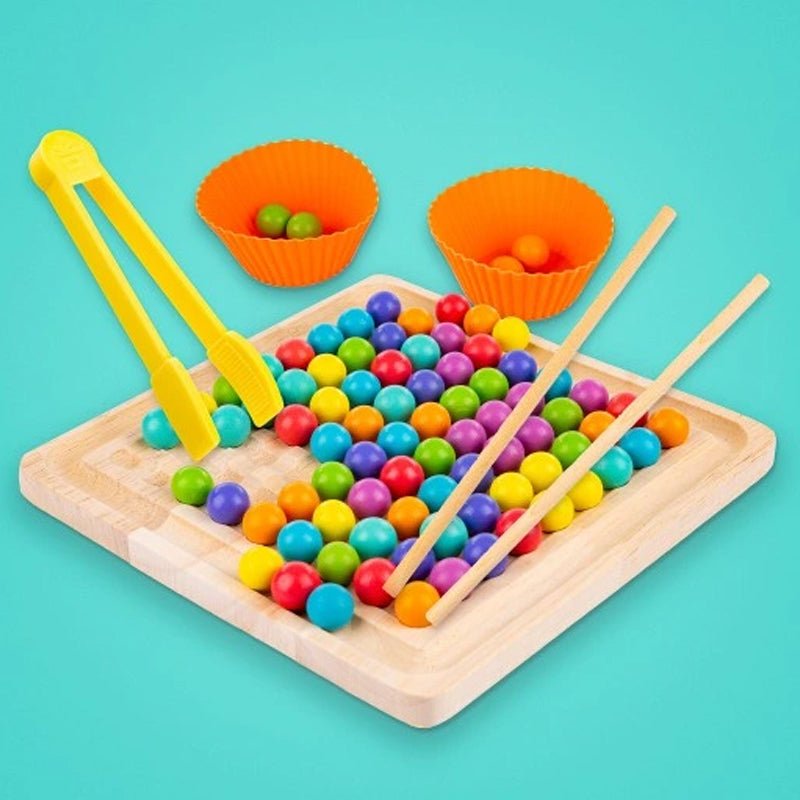 Wooden Rolling Chopsticks Bead Ball Activity - 976 - Default Title - Odeez | Educational Toys Pakistan 
