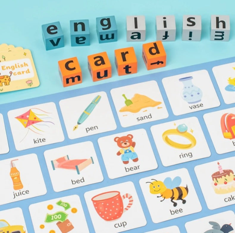 Wooden Spelling Blocks Game with Buzzer 2 to 4 Players - 584