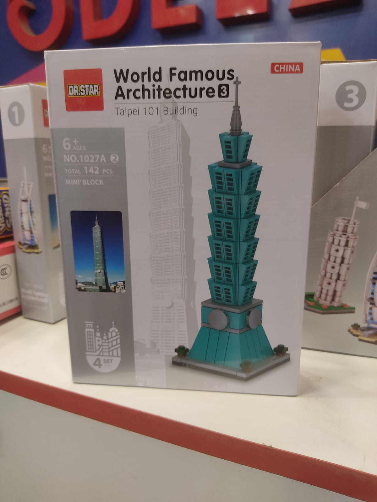 World Famous Architecture Building Blocks Set - 27A - Burj al Arab-Taipie 101-Tower of Pisa-Statue of Liberty - Odeez | Educational Toys Pakistan 