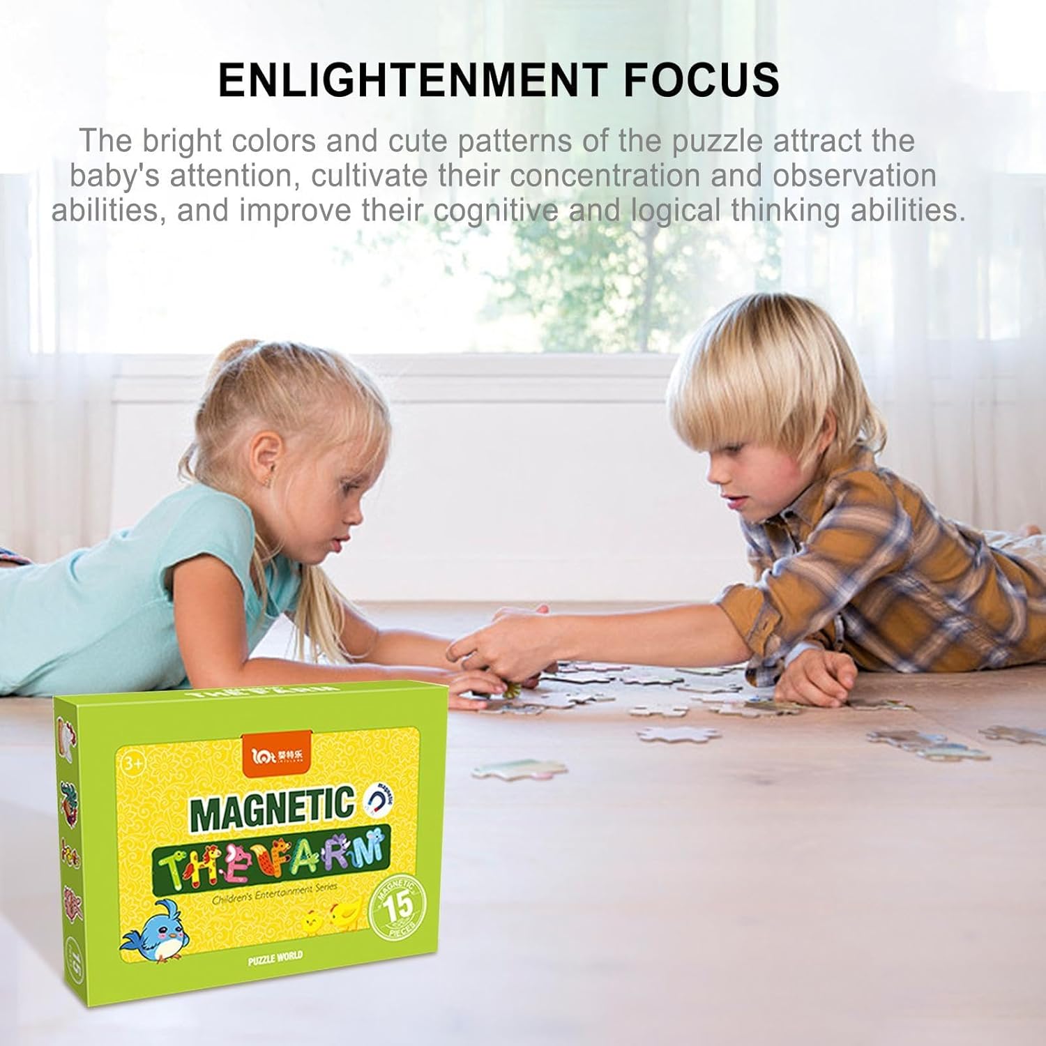 Magnetic Farm Animal Booklet for Kids - 15 pieces