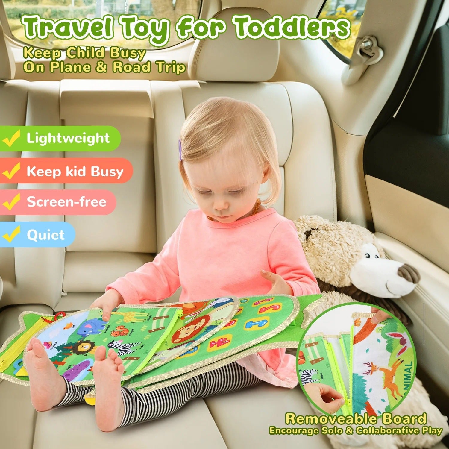 Sensory Multiple Activity Felt Quiet Busy Book for Toddlers - 368