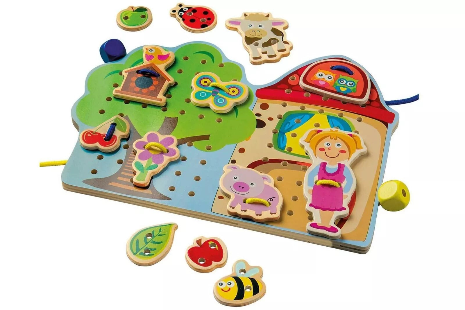 Wooden Tree House Threading Game Playtive Junior - 941 - Default Title - Odeez | Educational Toys Pakistan 