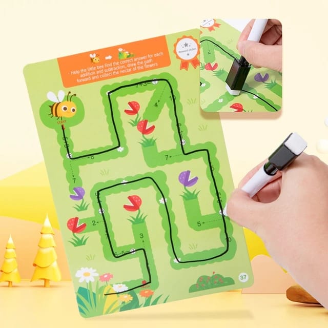 Reusable Maze Challenges with Stickers 25 Cards - 646 - Default Title - Odeez | Educational Toys Pakistan 