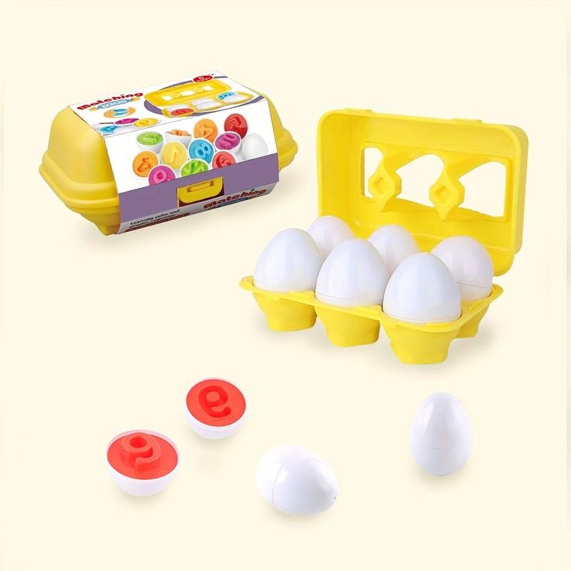 Matching Eggs Color Recognition and Number 6 Pieces - F25