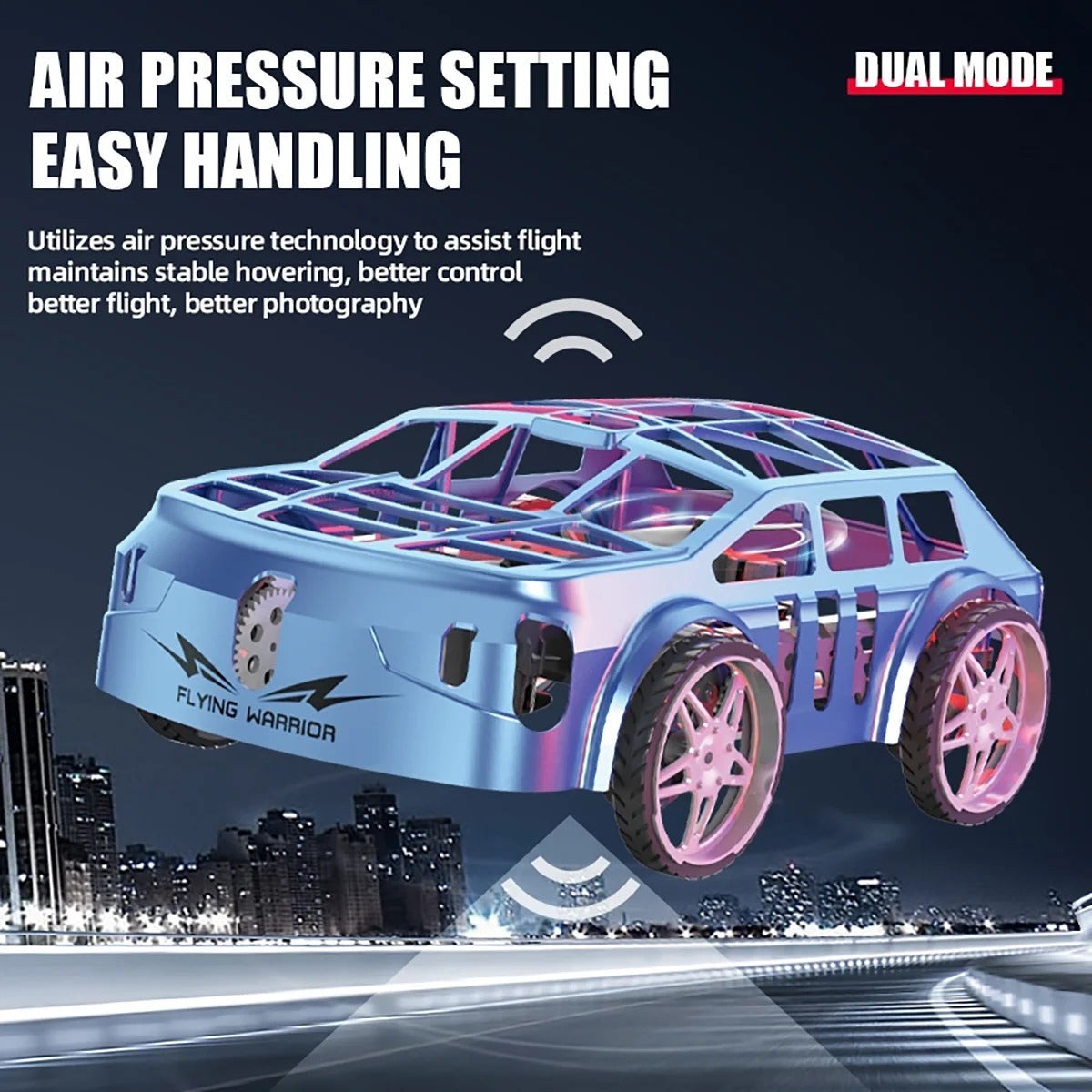 RC Drone Air Racer Flying Car One Click Take Off/Landing with LED Lights - 828