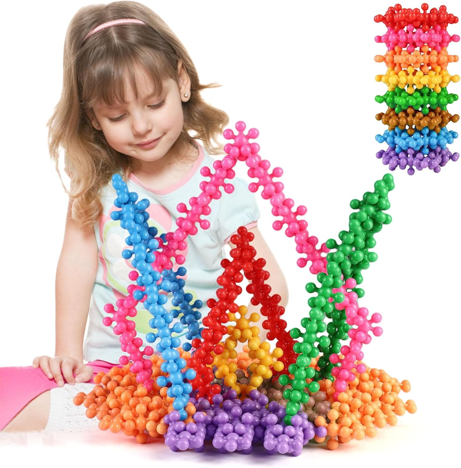 Snowflake Interlocking Building Blocks 400 pieces Container - 689 - Default Title - Odeez | Educational Toys Pakistan 