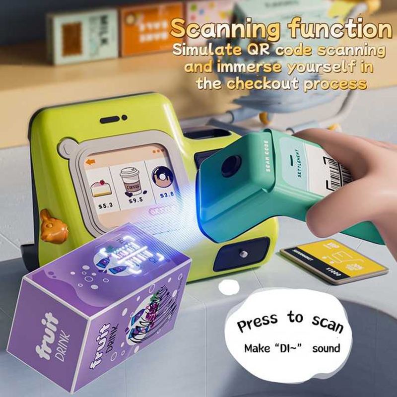 3in1 Multifunctional Pretend Play House Cashier Coffee Set - L94