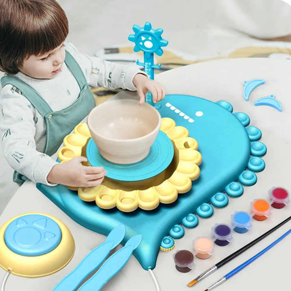 DIY Creative Dinosaur Ceramic Pottery Wheel Machine - 12C