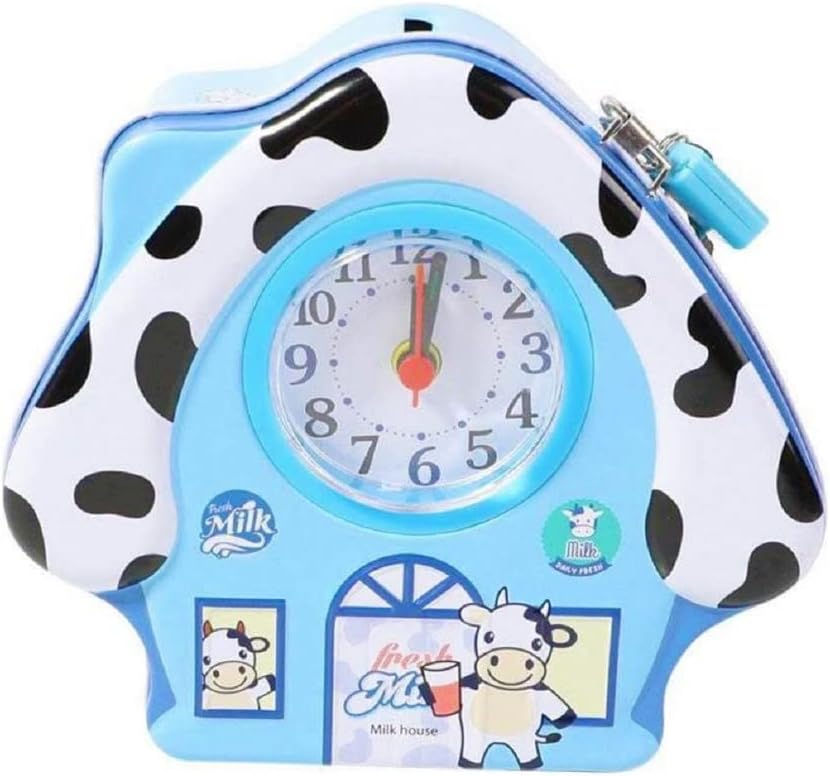 Tin Money House Bank with Clock Random Design - 722 - Default Title - Odeez | Educational Toys Pakistan 