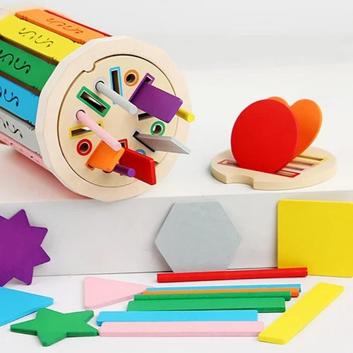 Color Sorting Activity Wooden Bucket - 593