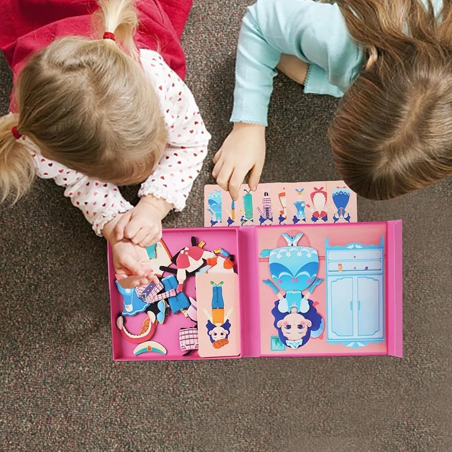 Girl Change Clothing Magnetic Board Puzzle - 841