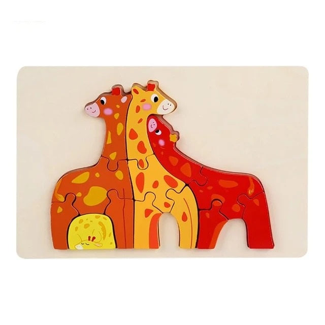 Adorable Animal Family Puzzle Board - Random Characters - Default Title - Odeez | Educational Toys Pakistan 