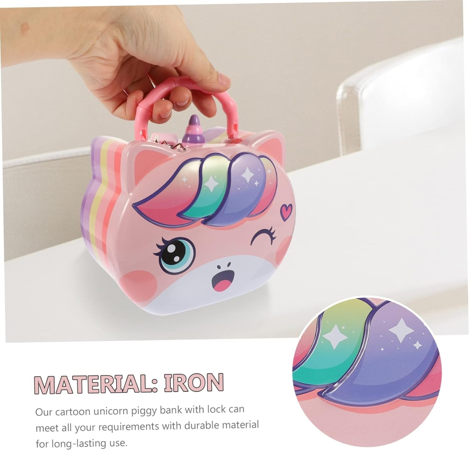 Unicorn Money Bank with Lock - 248 - Default Title - Odeez | Educational Toys Pakistan 