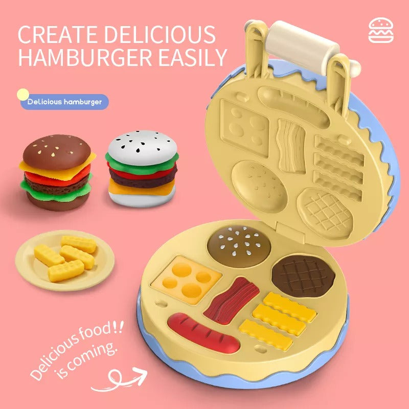 DIY Delicious Burger & Cake Clay Machine Set - 002 - Default Title - Odeez | Educational Toys Pakistan 