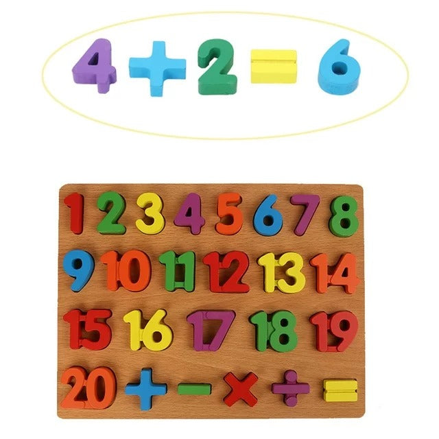 3D Wooden Number Learning Board - 1 to 20 - Default Title - Odeez | Educational Toys Pakistan 