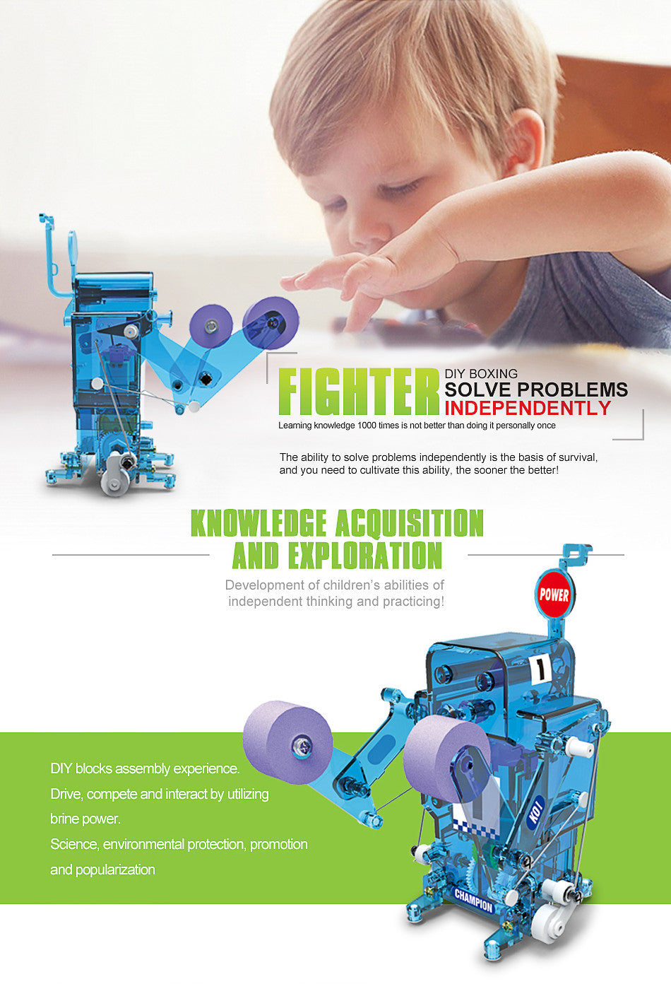DIY Fist Fighter Self Assembled Electronic Robot - 004 - Default Title - Odeez | Educational Toys Pakistan 