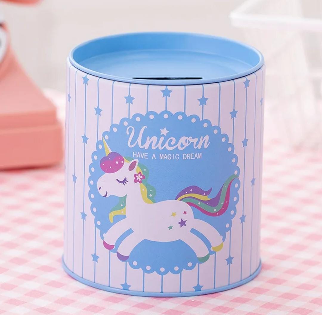 Unicorn Piggy Bank Metal Money Coin Box - 68V - Default Title - Odeez | Educational Toys Pakistan 