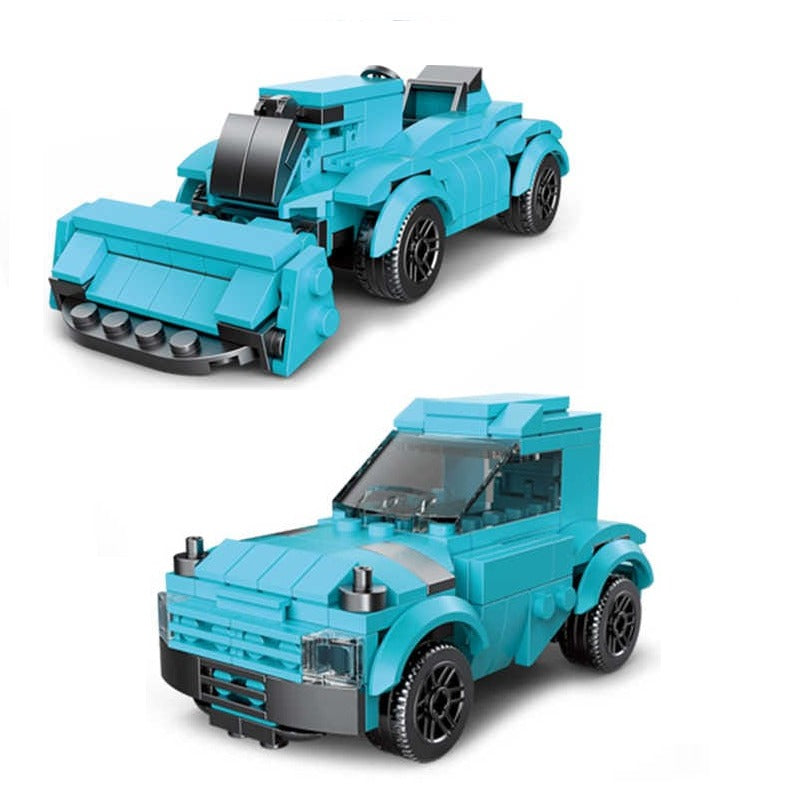 Decool Multi Blue Ghost Racing Cars 10 Models 31031 - 201 pieces - Default Title - Odeez | Educational Toys Pakistan 