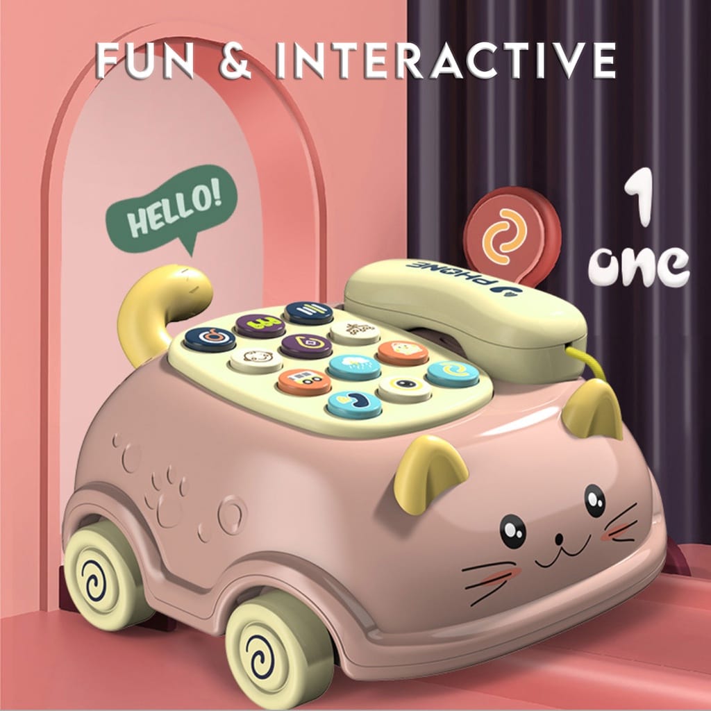 Fun Learning Activity Pull Phone Set for kids - 215 - Default Title - Odeez | Educational Toys Pakistan 