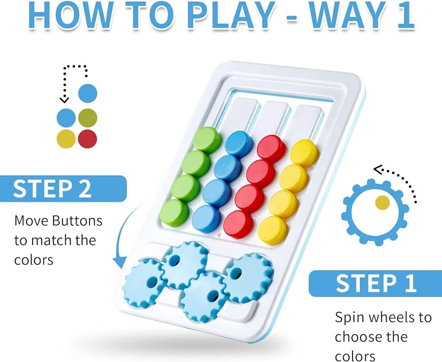 2in1 Four Color Matching Gear Pattern Logic Game - 006 - Default Title - Odeez | Educational Toys Pakistan 