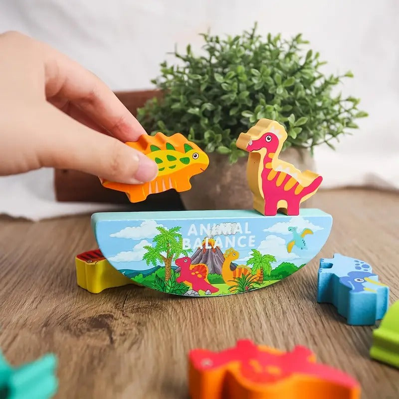 Dinosaur Animal Balance Stacking Blocks - 876 - Default Title - Odeez | Educational Toys Pakistan 