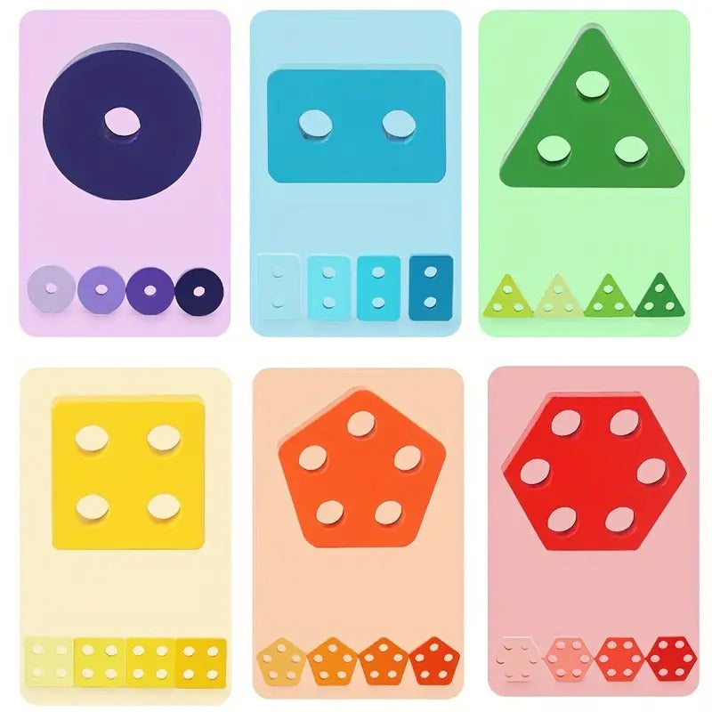 Wooden Building Blocks and Six Sets Of Column - 60A - Default Title - Odeez | Educational Toys Pakistan 