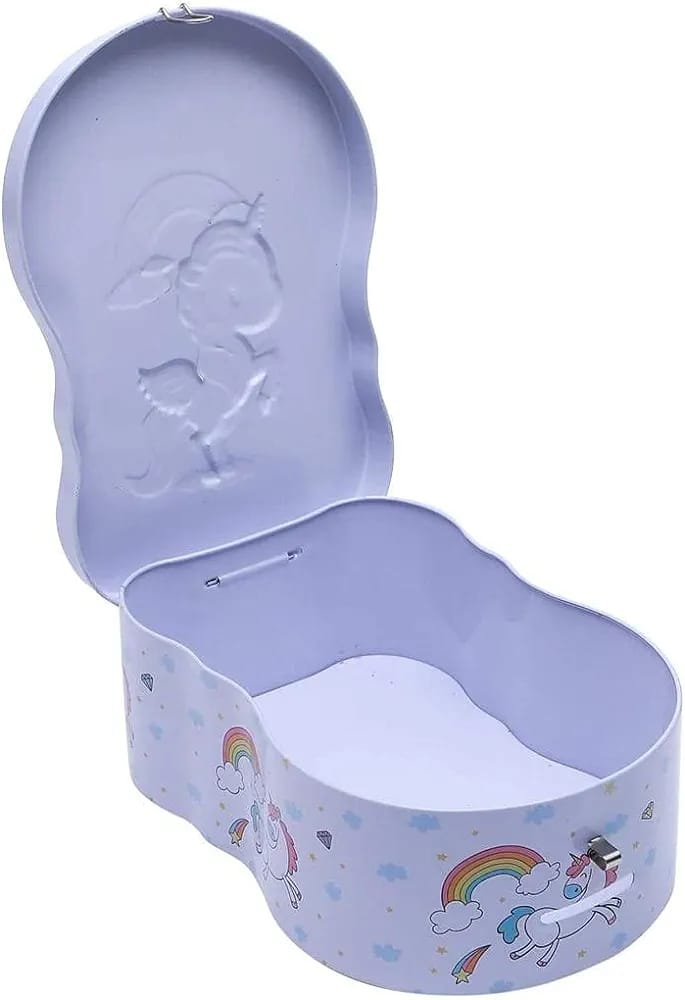 Cute Tin Money Saving Box for Girls Random Designs - CK0 - Default Title - Odeez | Educational Toys Pakistan 