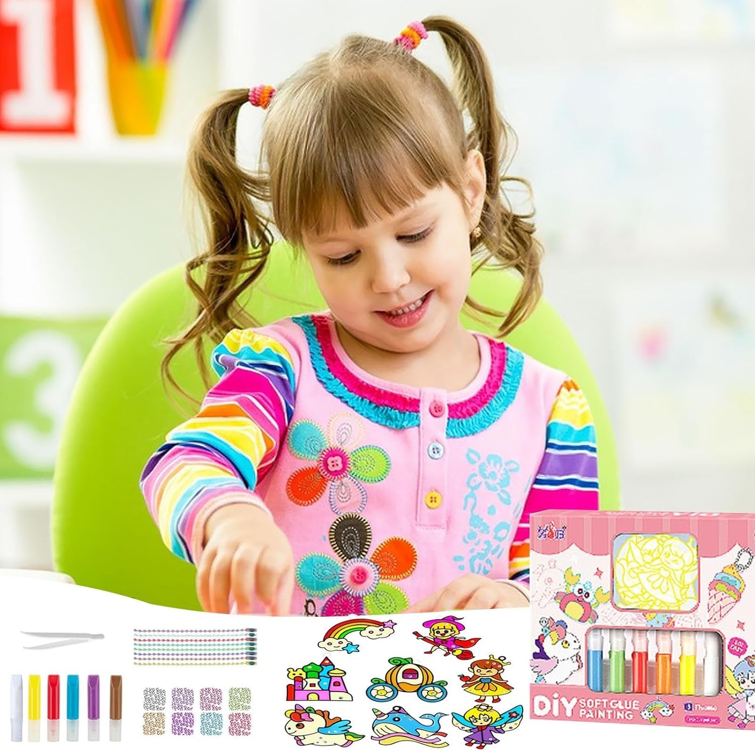 DIY Creative Soft Glue Art Kit Princess Series - 521 - Default Title - Odeez | Educational Toys Pakistan 