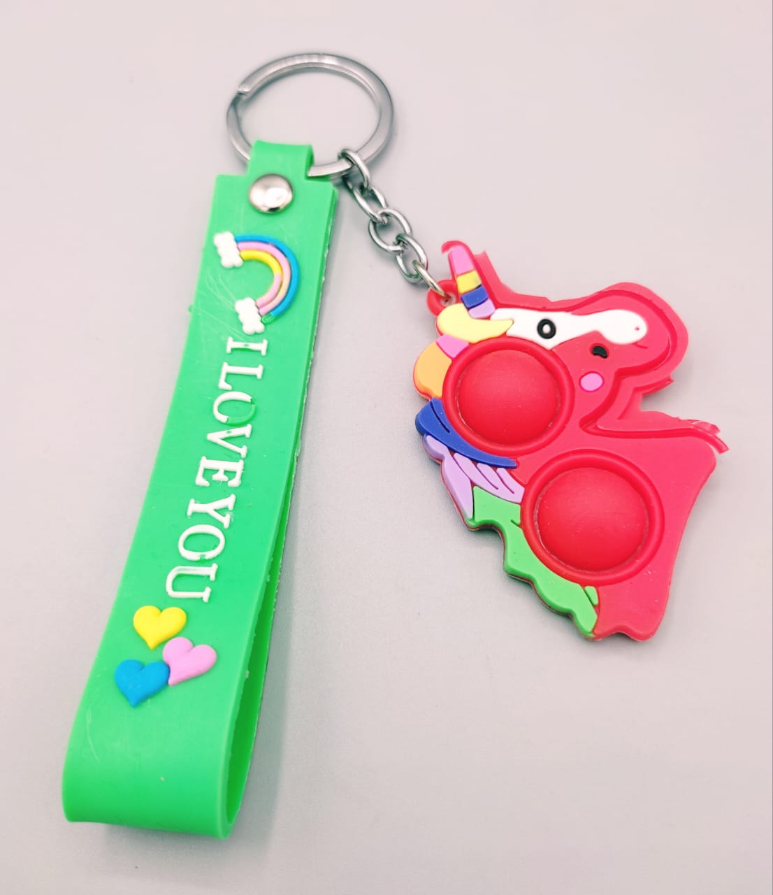 Colorful Unicorn Pop it Strap Keychain - 493 - Default Title - Odeez | Educational Toys Pakistan 