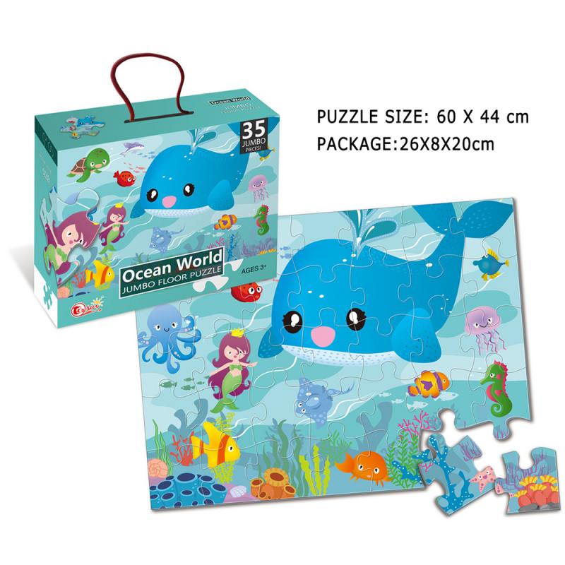 Ocean World Jumbo Floor Puzzle - 35 pieces - Default Title - Odeez | Educational Toys Pakistan 