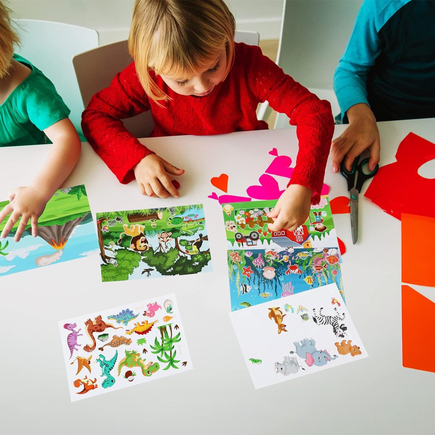 DIY 3in1 Reusable Sticker Art Scenes - Animal - Default Title - Odeez | Educational Toys Pakistan 