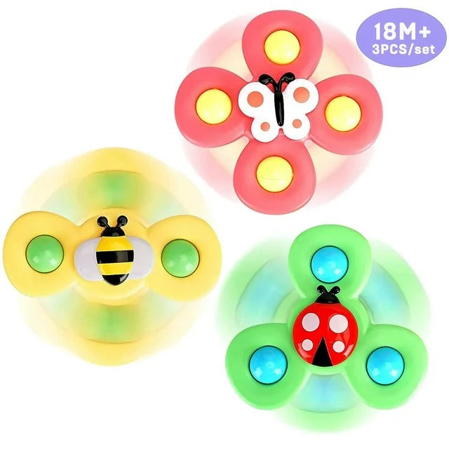 Suction Cup Activity Spinner Toy - 3 pieces - Default Title - Odeez | Educational Toys Pakistan 