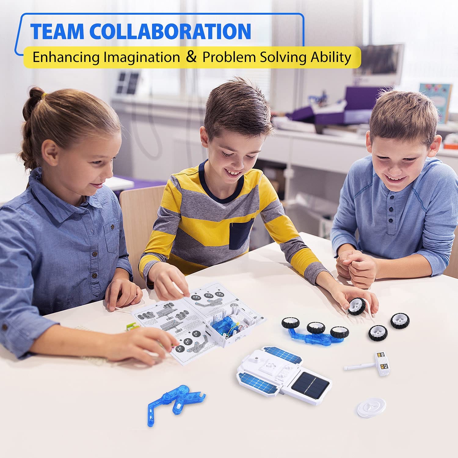 STEM DIY Solar Mars Exploration Car 4x4 - 6 Wheels - Default Title - Odeez | Educational Toys Pakistan 