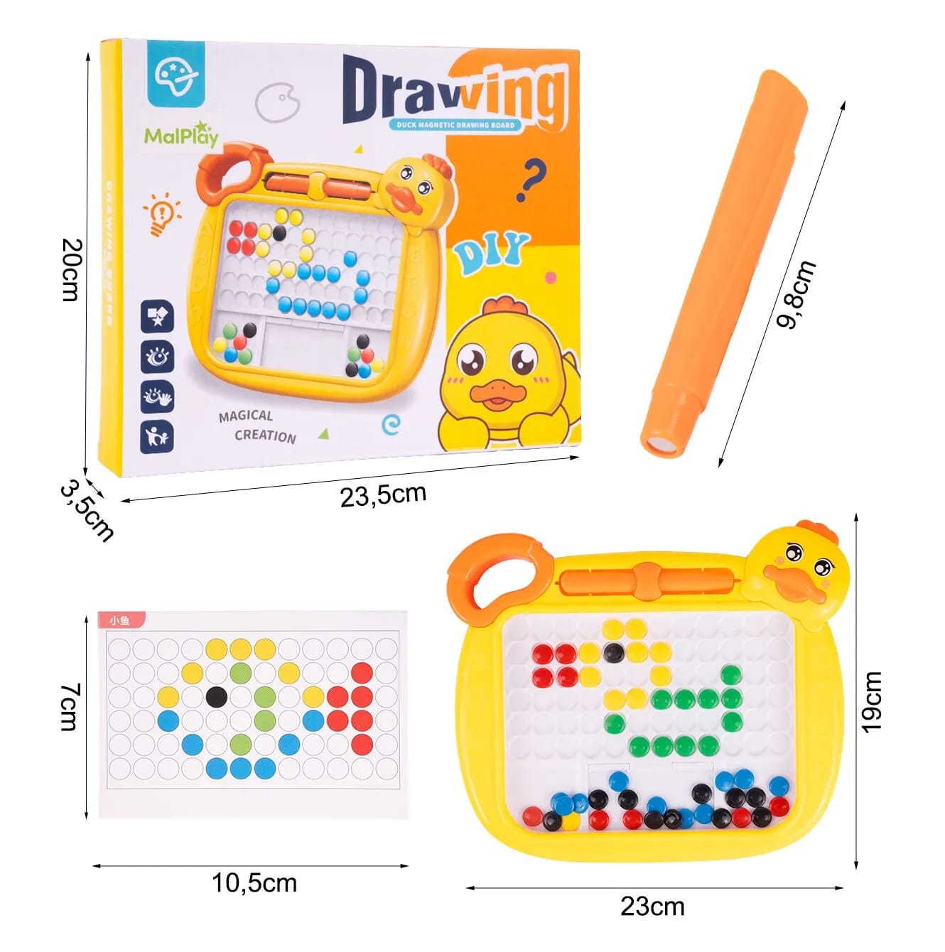 Duck Magnetic Bead Drawing Board - 337 - Default Title - Odeez | Educational Toys Pakistan 