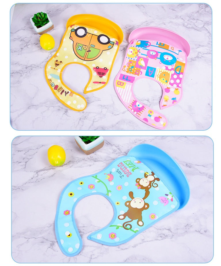 Premium Washable Baby Food Bib/Aprons - 175 - Default Title - Odeez | Educational Toys Pakistan 