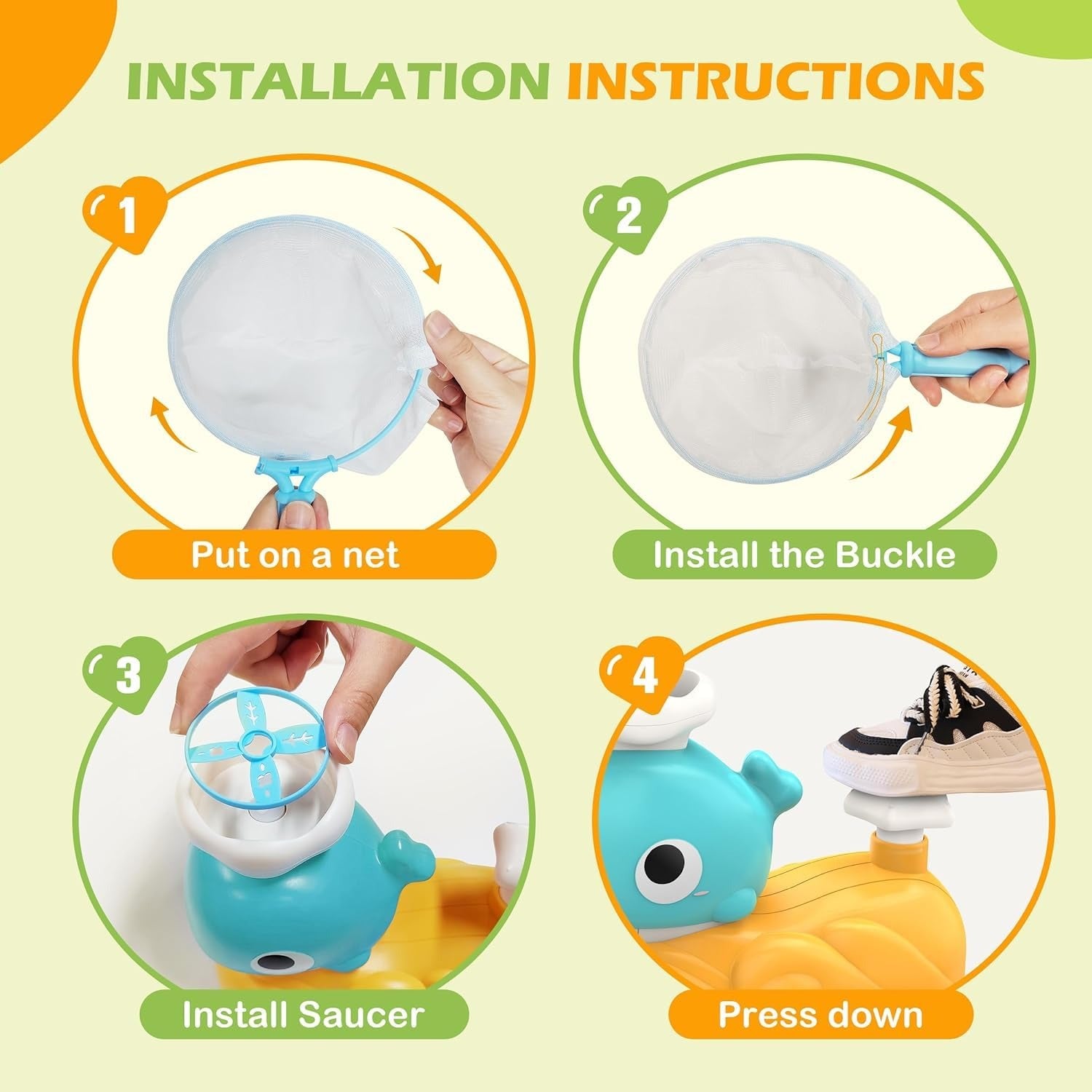 Whale Flying Disc Launcher Toy - 65A - Default Title - Odeez | Educational Toys Pakistan 