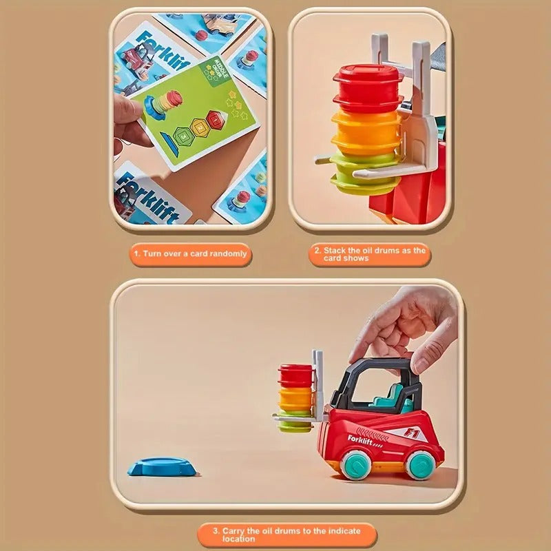 Engineer Forklift Transport Stacking Balance Game - 02Y - Default Title - Odeez | Educational Toys Pakistan 