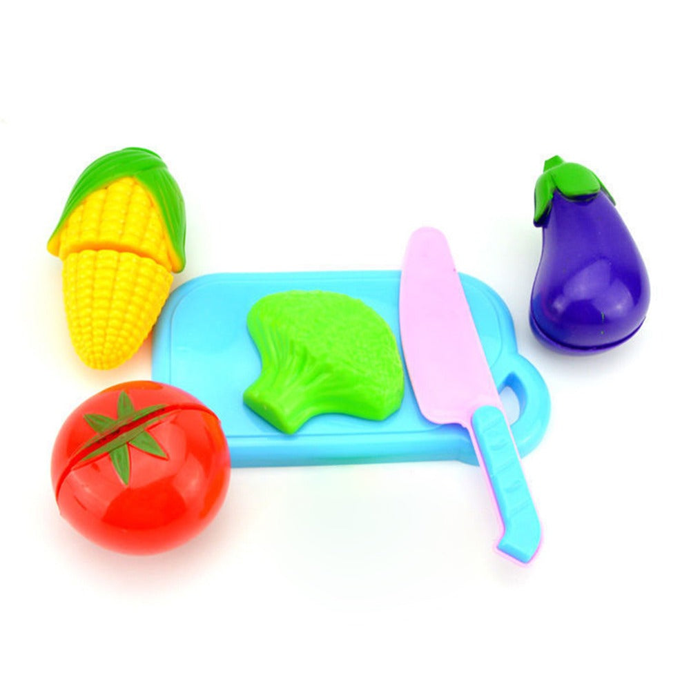 Vegetable Cutting Play Set with Knife Board - 6 Pieces - Default Title - Odeez | Educational Toys Pakistan 