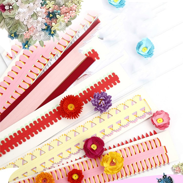 DIY Creative Flowers Shape Paper Strips - 8 Pieces - Default Title - Odeez | Educational Toys Pakistan 